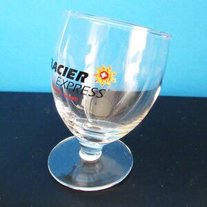 NIB Glacier Express Swiss Train Slanted Wine Glass